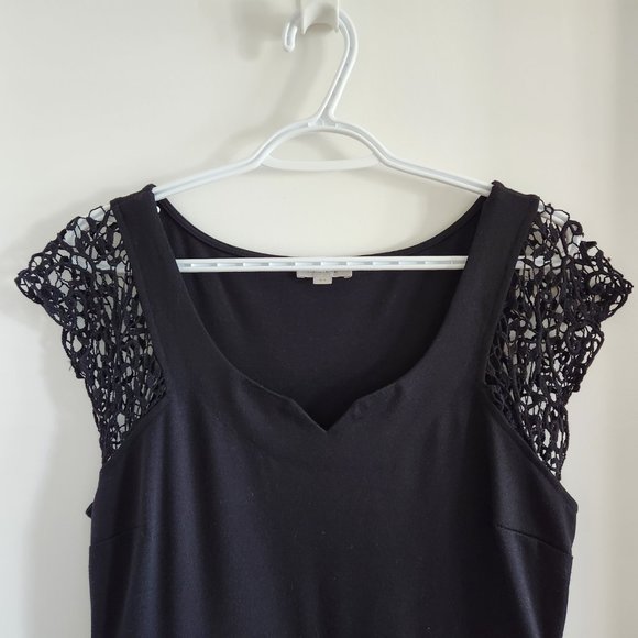 Smart Set Black Lace Shoulder Dress - Picture 2 of 4